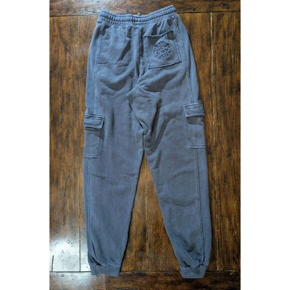 Gymshark Heritage Cargo Joggers XS Graphite Blue Pump Cover Vintage Look